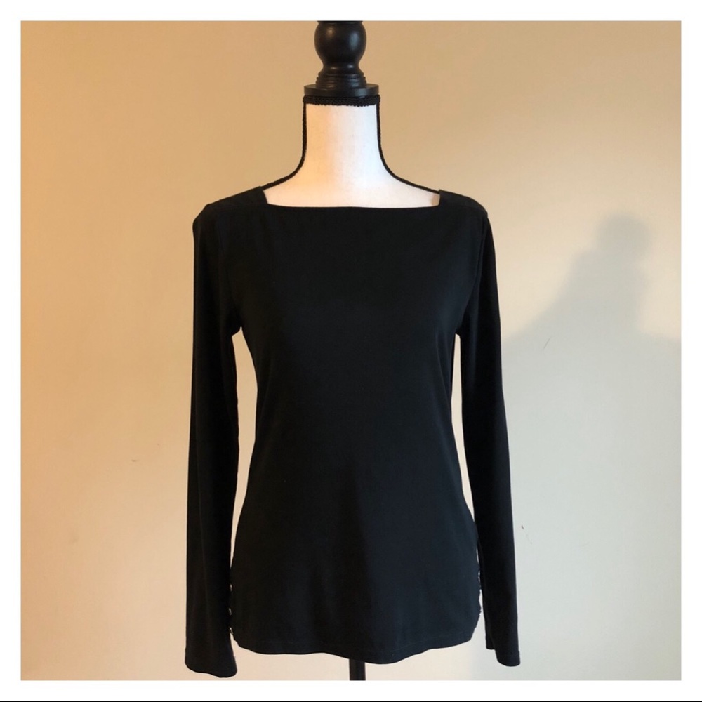 RALPH LAUREN | Long sleeve black shirt | Size M